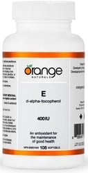 Orange Naturals E 400 IU (108 Softgels)
