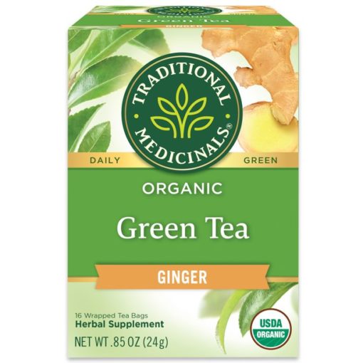 Organic Green Tea Ginger (16 bags) Traditional Medicinals