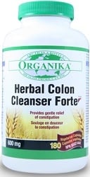 Organika Herbal Colon Cleanser 600mg (180 Vegetarian Capsules)