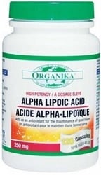 Organika High Potency Alpha Lipoic Acid 250mg (120 Capsules)