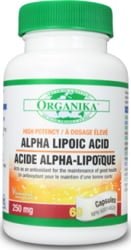Organika High Potency Alpha Lipoic Acid 250mg (60 Capsules)