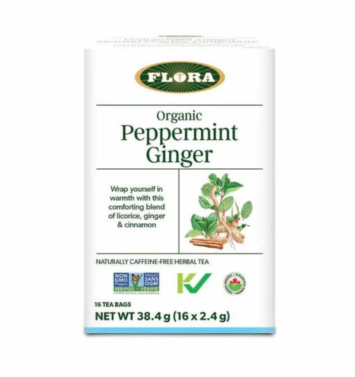 Flora Peppermint Ginger tea feature