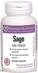 Preferred Nutrition Sage Leaf 350mg (120 Vegetarian Capsules)