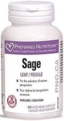 Preferred Nutrition Sage Leaf 350mg (60 Vegetarian Capsules)