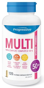 Progressive Nutrition Multivitamin - Women 50+ (120 Vegetable Capsules)