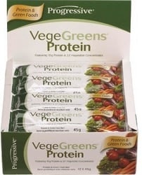 Progressive Nutrition VegeGreens Protein Bar - Natural Berry (12 Bars)