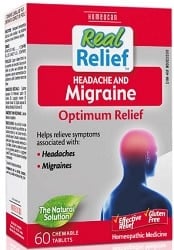 Real Relief Headache And Migraine (60 Chewable Tablets)