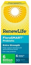 Renew Life FloraSMART Extra Strength 6 Billion (30 Tablets)