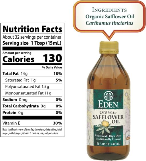 Eden Safflower oil Ingredients