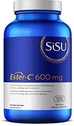 Sisu Ester C 600mg with Citrus Bioflavonoids (120 Vegetable Capsules)