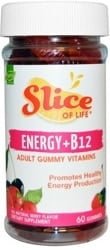 Slice Of Life Energy+ B12 Adult Gummy Vitamins (60 Gummies)