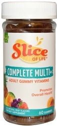 Slice of Life Complete Multi+ Adult Gummy Vitamins (60 Gummies)