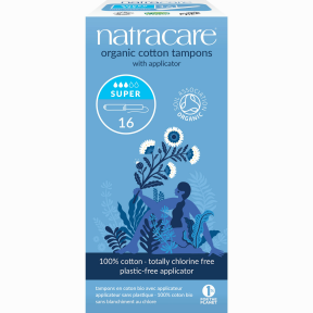 NatraCare Super Tampons w/Applicator feature