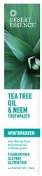 Tea Tree Oil Toothpaste & Neem (176mL)