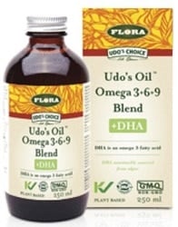 Udo’s Oil Omega 3+6+9 Blend +DHA (250mL)