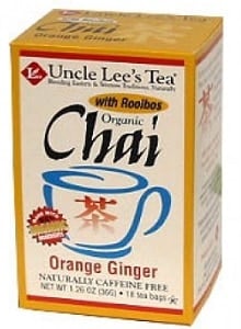 Uncle Lee's Organic Orange Ginger Rooibos Chai (18 Bags)