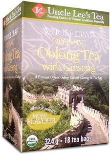 Uncle Lee's Whole Leaf Oolong Tea with Ginseng (18 Bags)