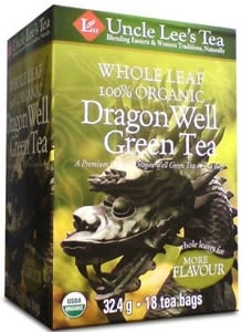 Uncle Lee's Whole Leaf Organic Dragon Well Green Tea (18 Bags)