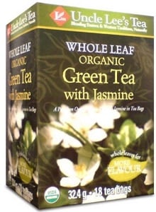 Uncle Lee's Whole Leaf Organic Green Tea with Jasmine (18 Bags)