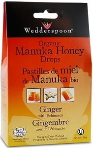 Wedderspoon Manuka Honey Drops With Ginger (120g)