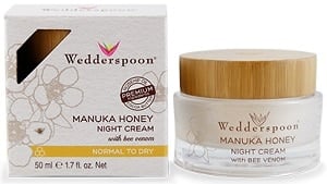 Wedderspoon Organic Manuka Honey Night Cream with Bee Venom (50mL)