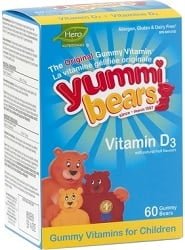 Yummi Bears Vitamin D3 (60 Gummy Vitamins)