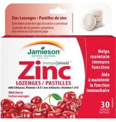 Zinc Lozenges with Echinacea and Vitamin C - Cherry-30 Lozenges