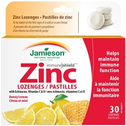 Zinc Lozenges with Echinacea and Vitamin C – Lemon-30 Lozenges