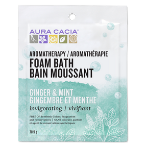 Aura Cacia Invigorating Ginger & Mint Foam Bath (2.5oz)