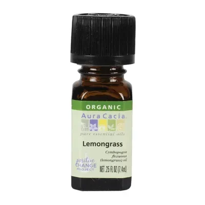 Aura Cacia Organic Lemongrass Essential Oil (7.4mL)