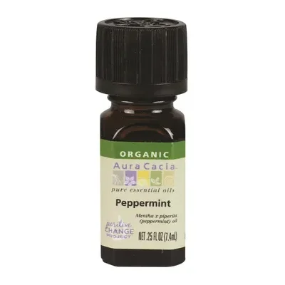 Aura Cacia Organic Peppermint Essential Oil (7.4mL)