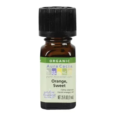 Aura Cacia Organic Sweet Orange Essential Oil (7.4mL)