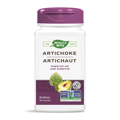 Nature's Way Artichoke 60 Capsules label