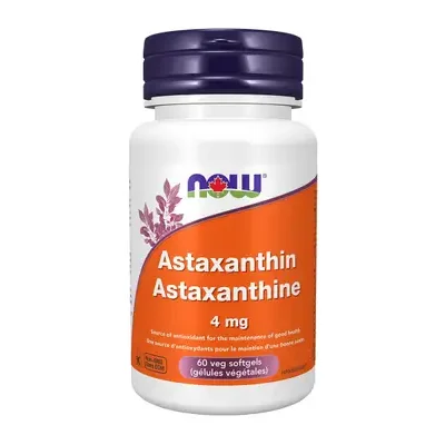 Now Astaxanthin 4mg 60 Softgels label