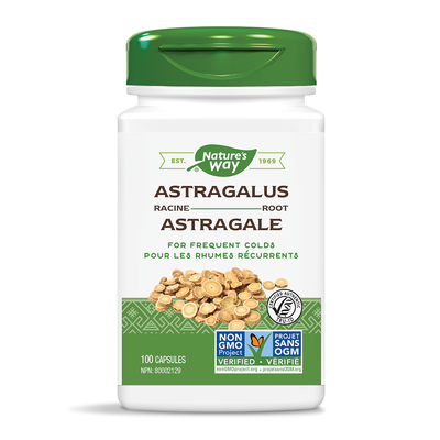 Nature's Way Astragalus Root 100 Capsules label