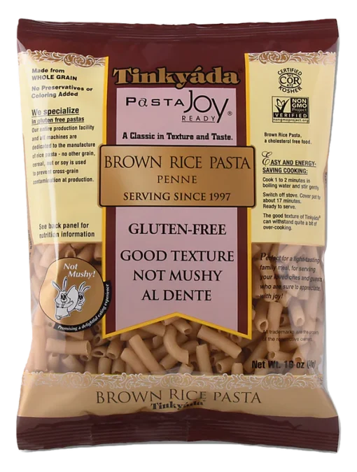 Tinkyada- Brown Rice Penne, 454 g label