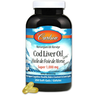 Cod Liver Oil 1000mg (250 Caps) Carlson