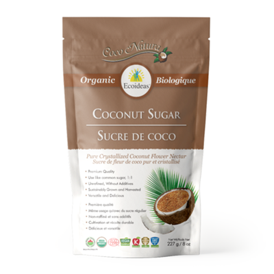 Ecoideas Organic Coconut Sugar 227g label