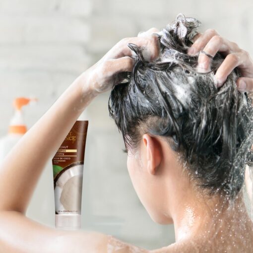 Desert Essence Coconut Shampoo lifestyle