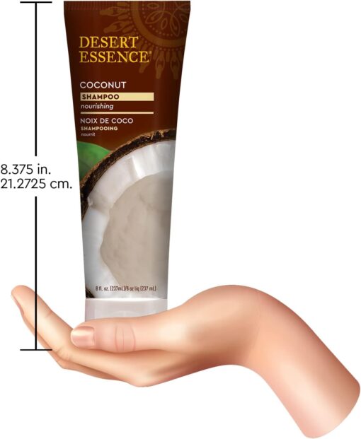 Desert Essence Coconut Shampoo Size