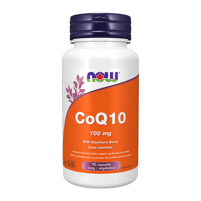 Now CoQ10 100mg With Hawthorn Berry 90 Veggie Caps label