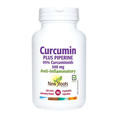 New Roots Curcumin Plus Piperine 500mg 90 Veggie Caps label