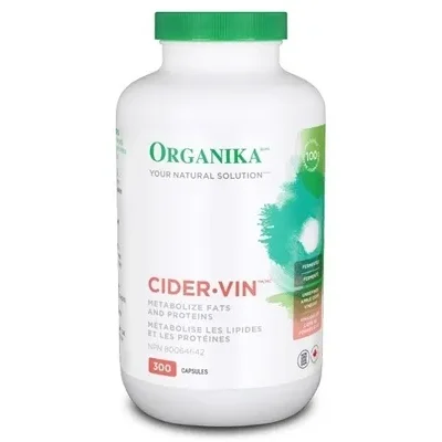 Organika Cider-Vin 530mg 300 Capsules label