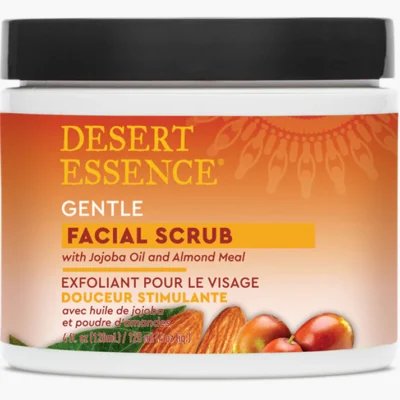 Desert Essence Gentle Stimulating Facial Scrub 120mL label