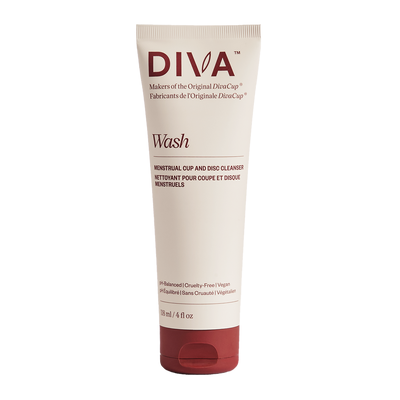 Diva Wash Menstrual Cup Cleanser 118mL label