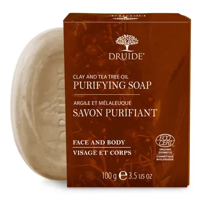 Druide Soap Bar Purifying Clay & Tea Tree Oil 100g label