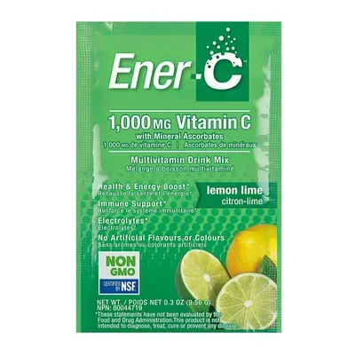 Ener-Life Vitamin C 1000mg Lemon Lime Single Packet label