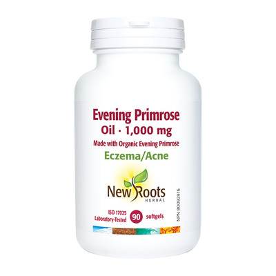 New Roots Evening Primrose Oil 1000mg 90 Softgels label