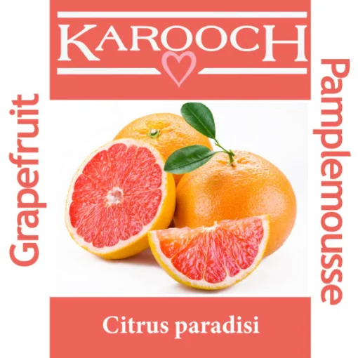 Karooch Grapefruit Essential Oil 10mL label