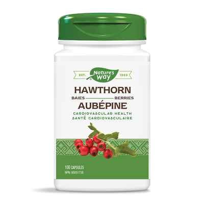 Nature's Way Hawthorn Berries 100 Capsules label